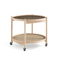 Bølling Tray Table Ø60 Beech Oiled with Panels in Beige/ Brown