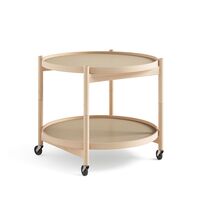 Bølling Tray Table Ø60 Beech Oiled with Panels in Beige/ Brown