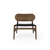 Ferdinand Armchair Smoked Oak/ Black Leather
