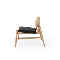 Ferdinand Armchair Oak/ Black Leather