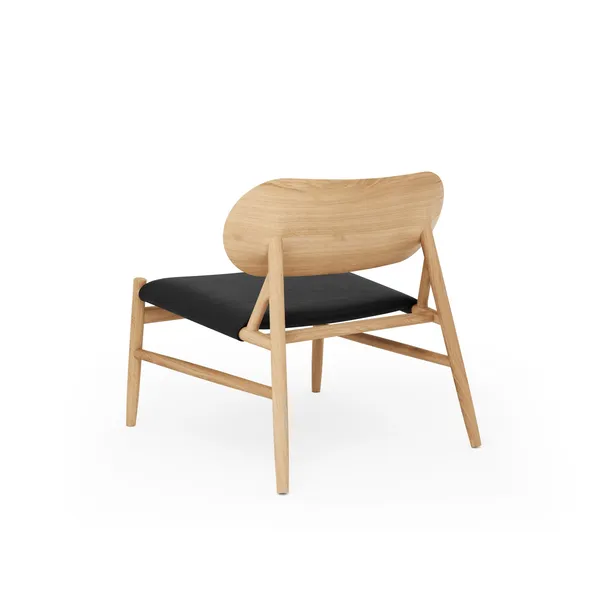 Ferdinand Armchair Oak/ Black Leather