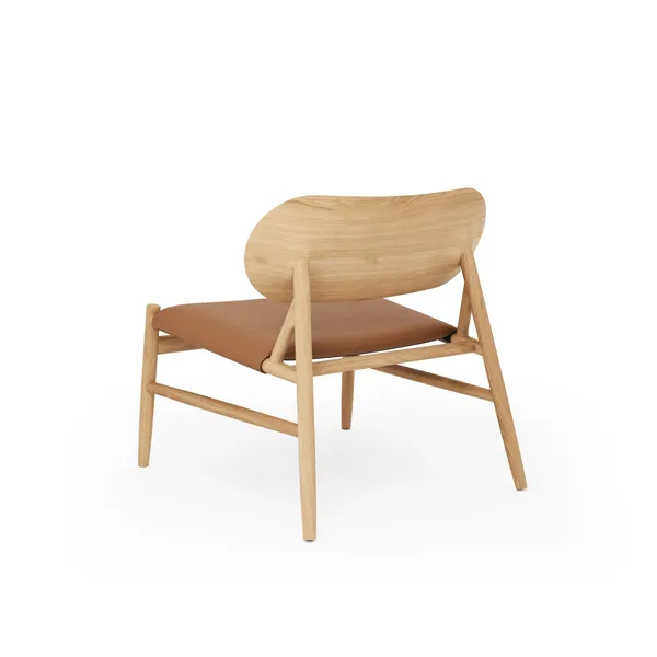 Ferdinand Armchair Oak/Brandy Leather