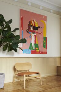 Ferdinand Armchair Oak/Brandy Leather