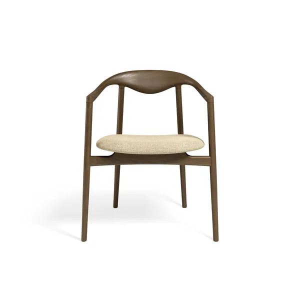 Jari Spisebordsstol Røget Egetræ/Cream 0019