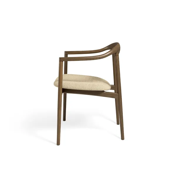 Jari Spisebordsstol Røget Egetræ/Cream 0019