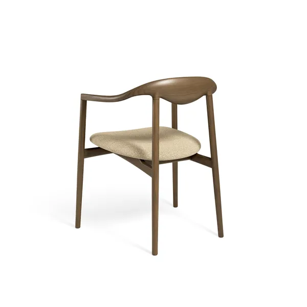 Jari Spisebordsstol Røget Egetræ/Cream 0019
