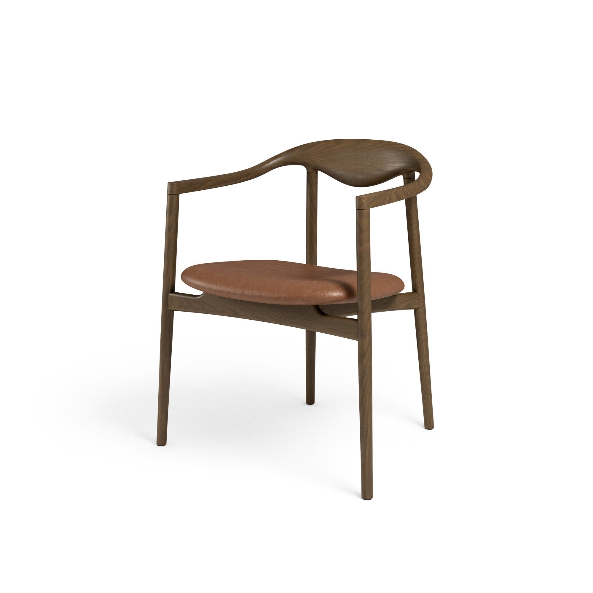 Jari Spisebordsstol Rget Egetr/Brandy Lder
