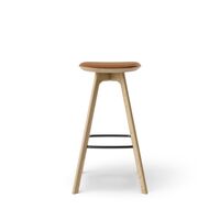 Pauline Barhocker H75 Eiche/Brandy Leder