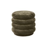 Rond Puf Faded Velvet Forest