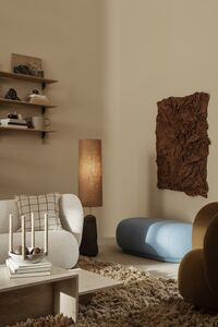 Sector Shelf Single Wide Oak/Black Brass