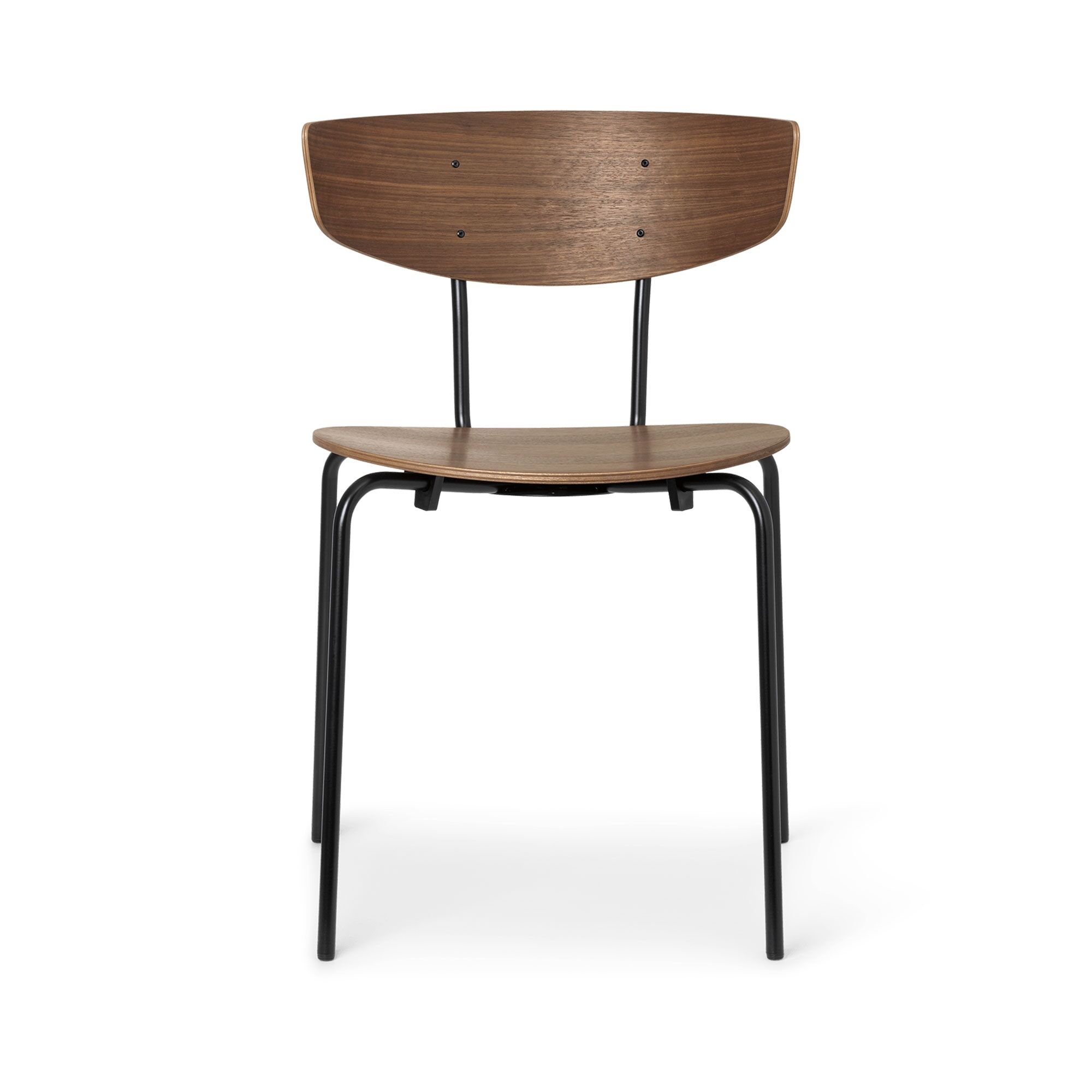 Herman Chaise de Table à Manger Noir/Noyer
