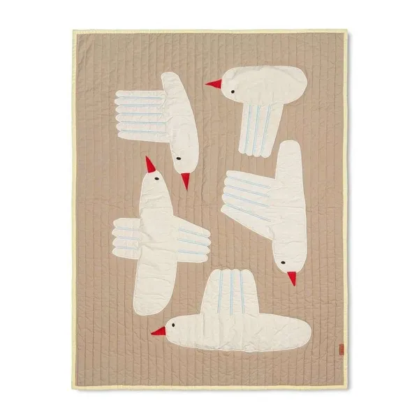 Bird Quilted Rug Sand