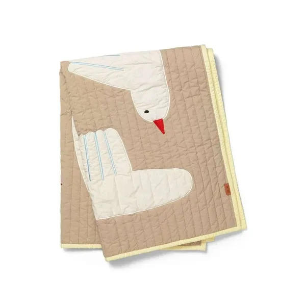 Bird Quilted Rug Sand