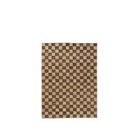 Check Wool Jute Rug 140x200 Coffee/Natural