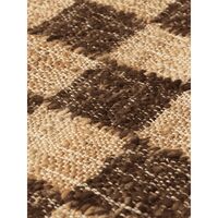 Check Wool Jute Rug 140x200 Coffee/Natural