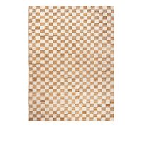 Check Wool Jute Carpet 200x300 Off-White/Natural