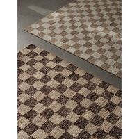 Check Wool Jute Rug 200x300 Coffee/Natural