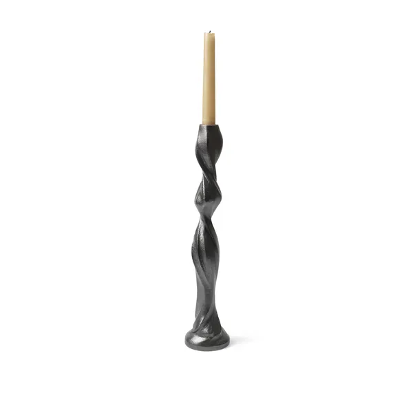 Gale Candlestick H38 Dark Aluminum