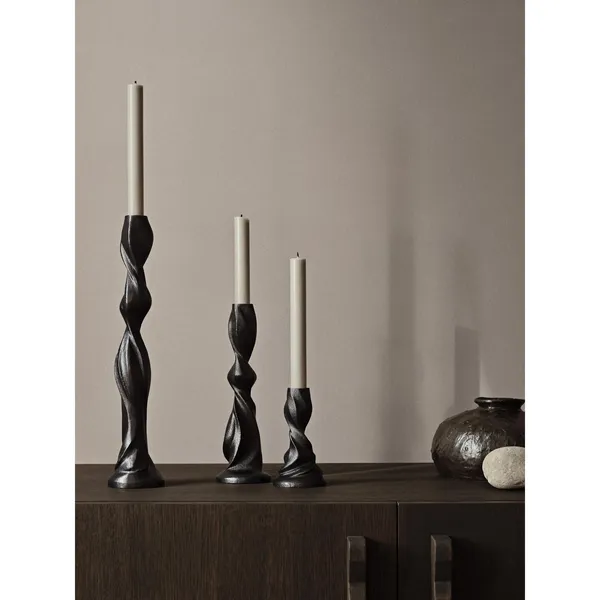 Gale Candlestick H38 Dark Aluminum