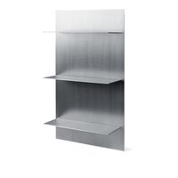 Aufbewahrungswandregal Dreifach Aluminium