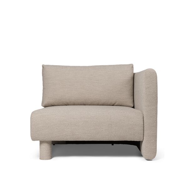 Dase Modulsofa Rechts, Weiches Bouclé/Natur