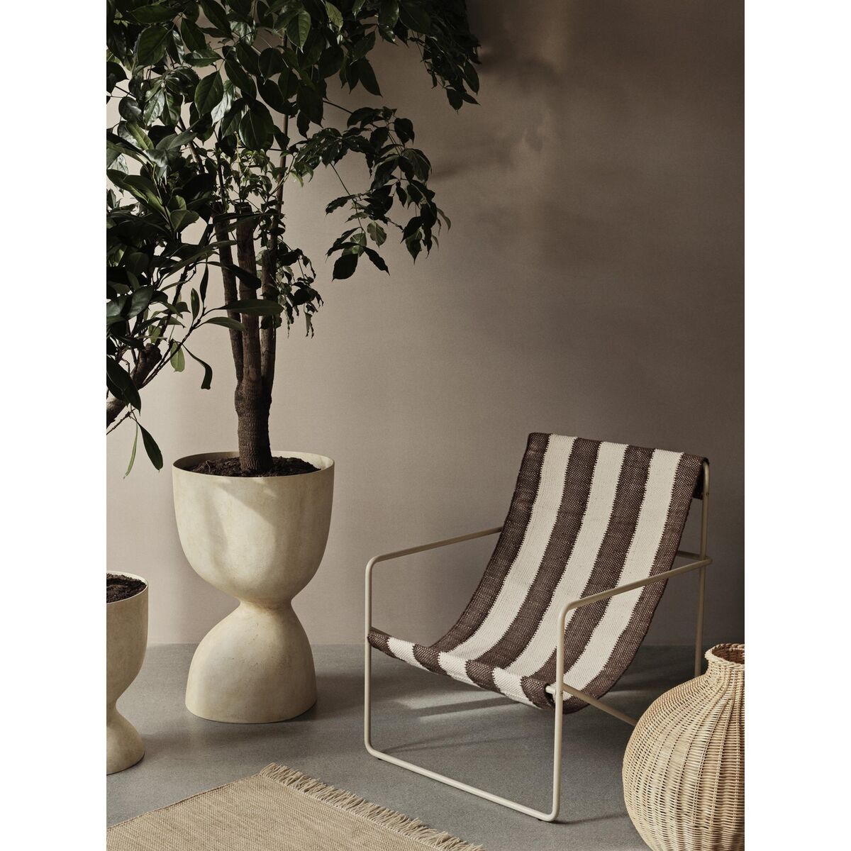 Desert Fauteuil Zwart/Gebroken Wit/Chocolade