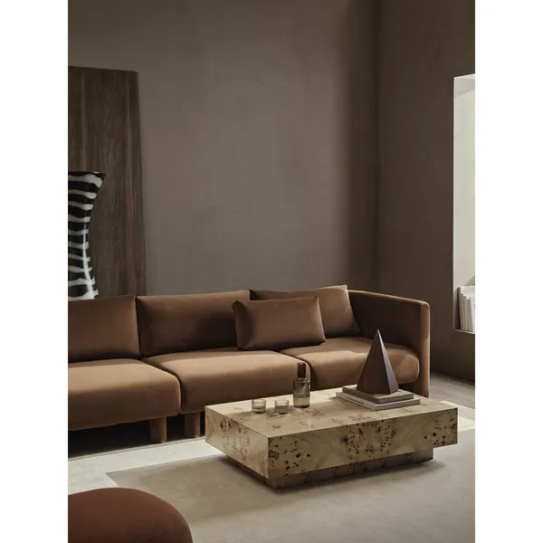 Dase Modular Sofa Center Soft Bouclé/Mørkebrun