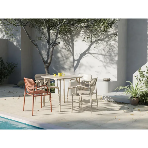 WEEK-END Square Table 85X85 Blue Pigeon