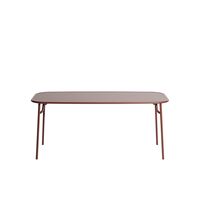WEEK-END Rectangular Table 85x180 Maroon