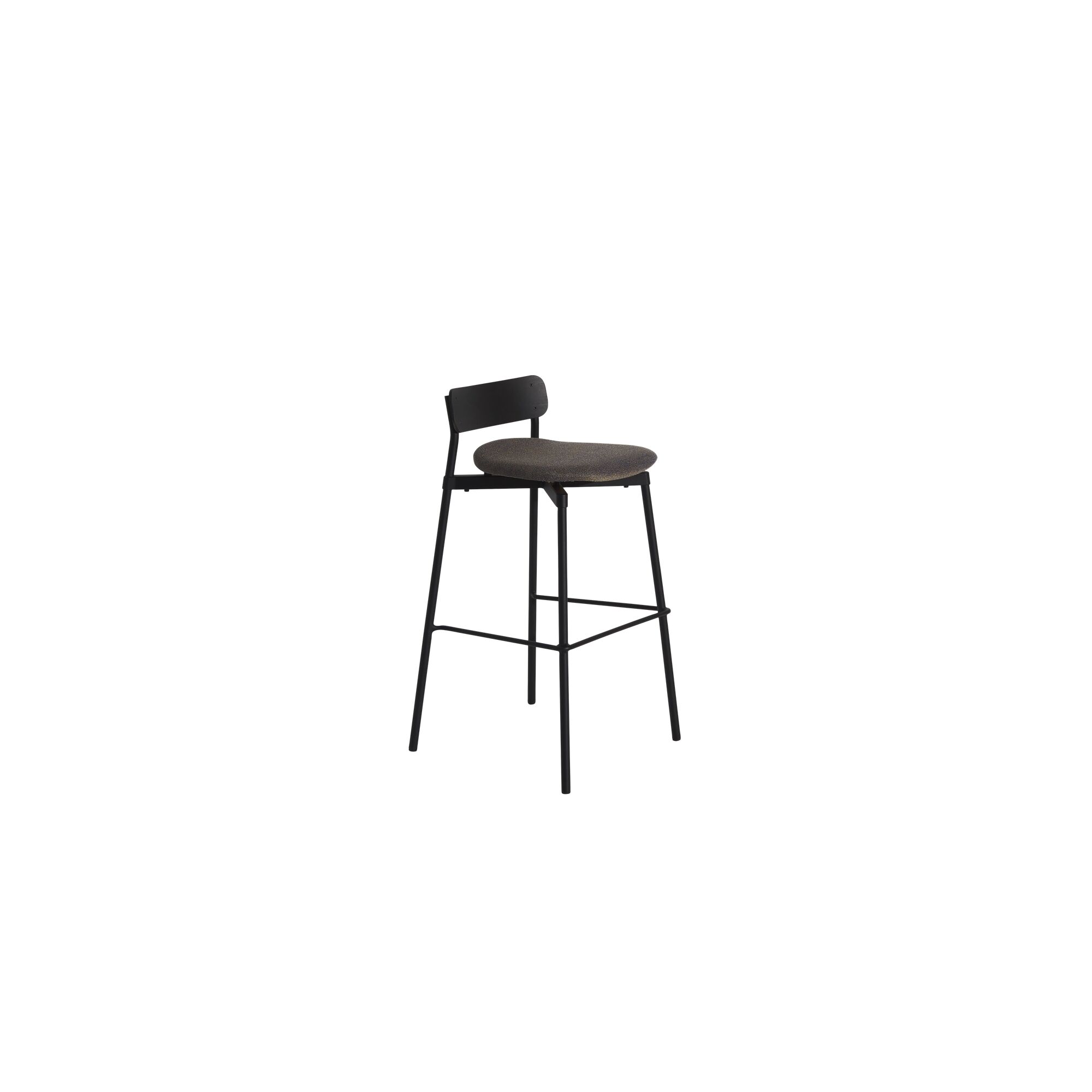 Fromme Bois H75 Barstol Tissu Sort