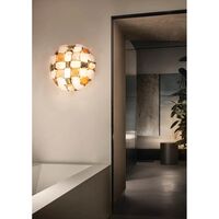 Mida Wall/ Ceiling Light Large White/Gold