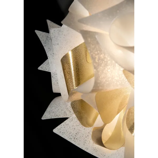 Veli Aurea Pendant Large White/ Gold With Red Cord