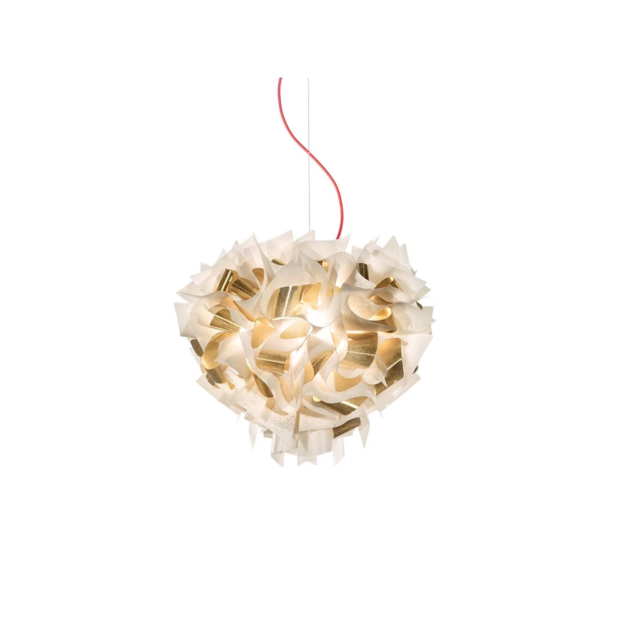 Veli Aurea Pendel Hvid/Guld Med Rd Ledning