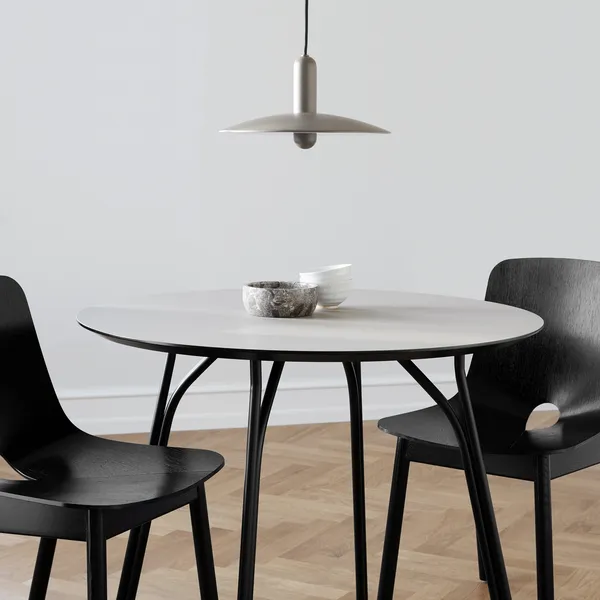 Tree Round Table Ø90 Black/ Beige Laminate