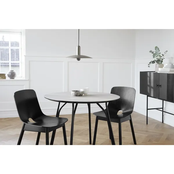 Tree Round Table Ø90 Black/ Beige Laminate
