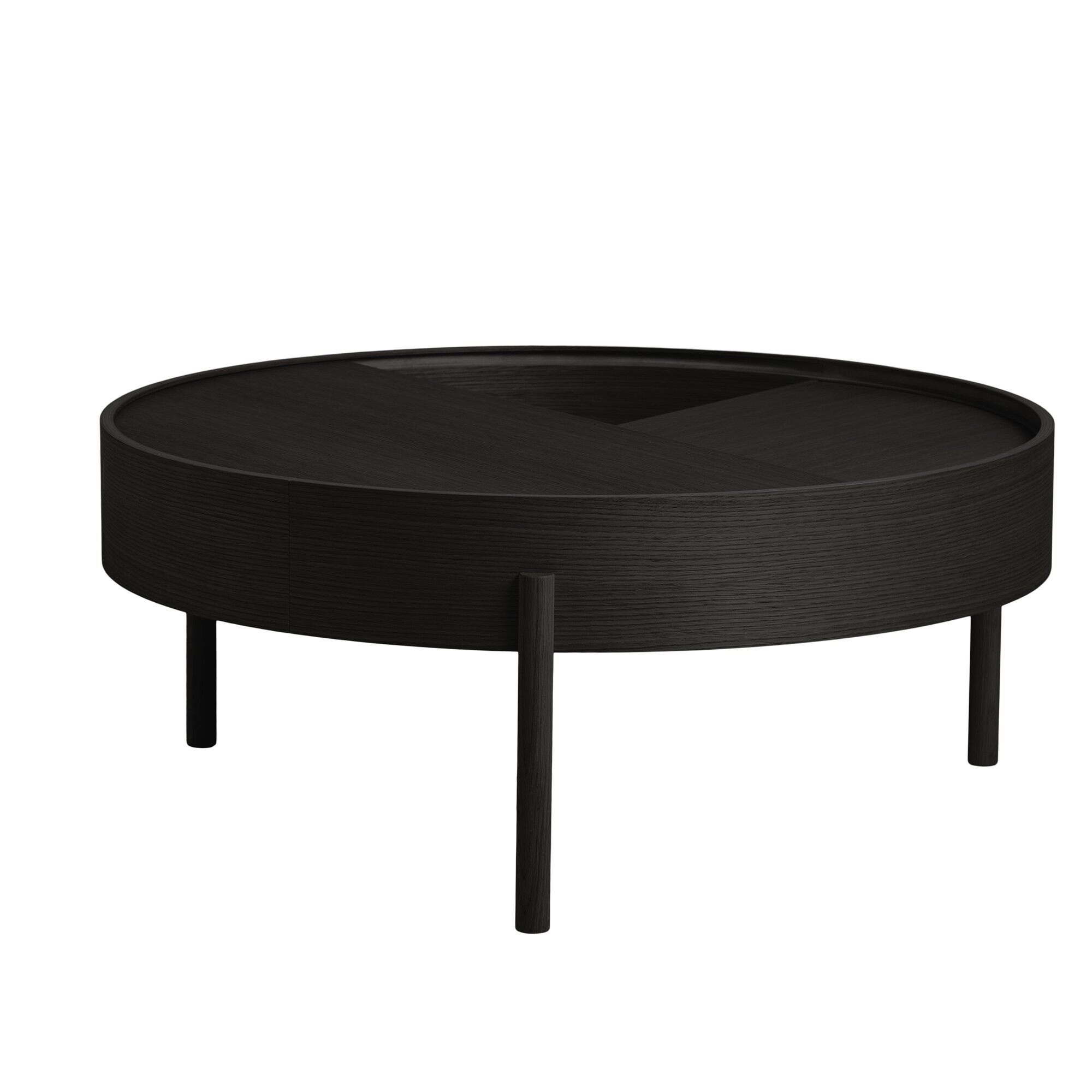 Arc Sofabord Sort Ask Ø89