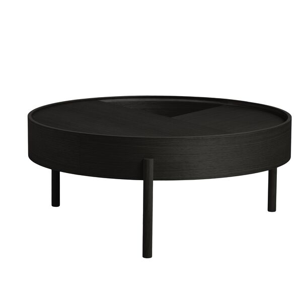 Arc sohvapöytä Ø89, musta saarni