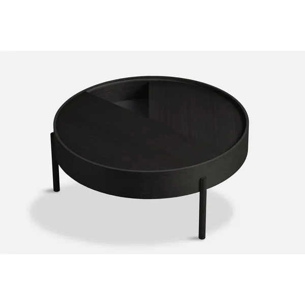 Arc Coffee Table Black Ash Ø89