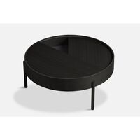 Arc Coffee Table Black Ash Ø89