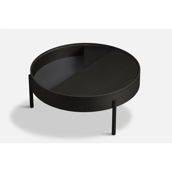 Arc Coffee Table Black Ash Ø89