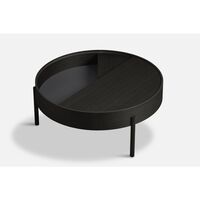 Arc Coffee Table Black Ash Ø89
