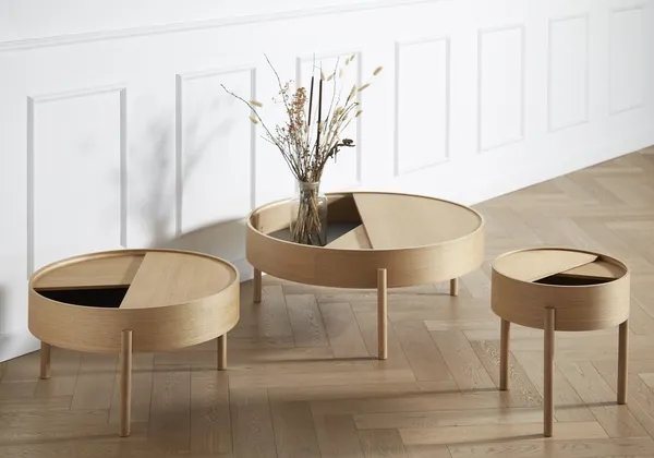Arc Coffee Table Oiled Oak Ø89