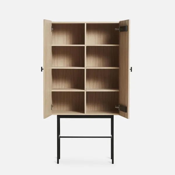 Array Cabinet Oak/Black 80 cm