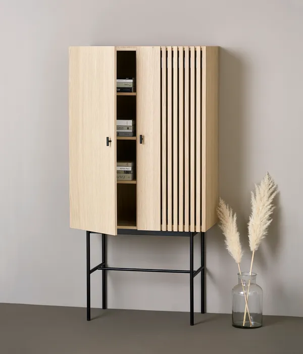 Array Cabinet Oak/Black 80 cm