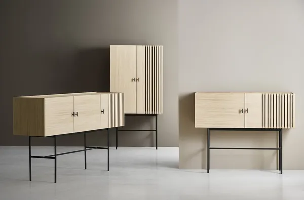 Array Cabinet Oak/Black 80 cm