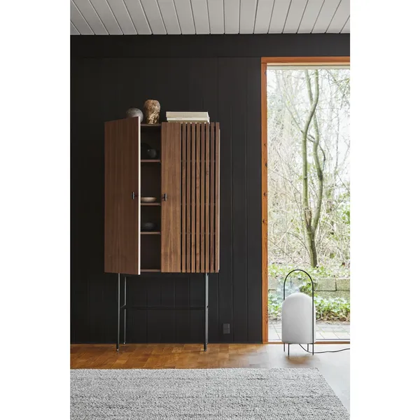 Array Cabinet Walnut veneer/Black 80 cm
