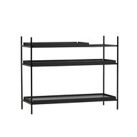 Tray Style 2 Shelf Low Black