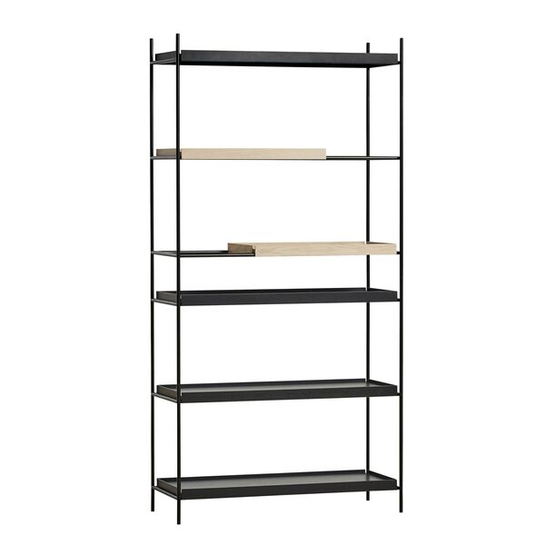 Tray Shelf High Black/Oak
