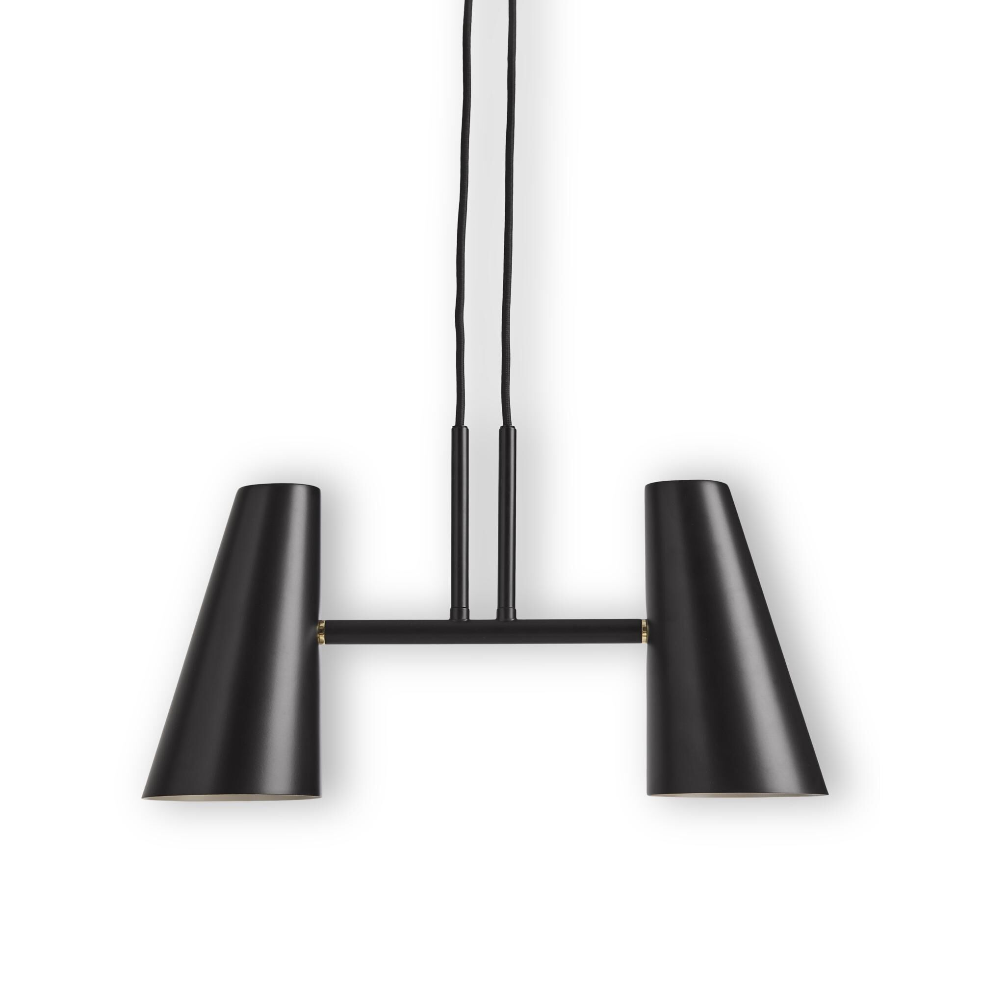 Cono Taklampa Svart 2 Lampsk&auml;rmar