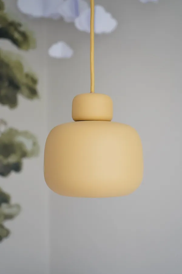 Stone Pendant Small Mustard Yellow